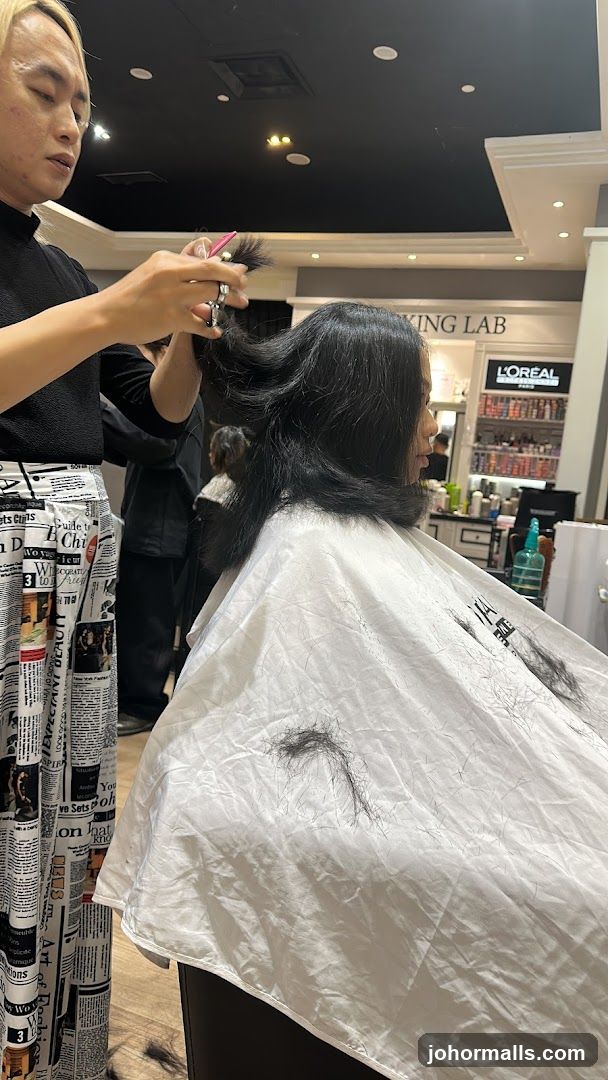 Haircut in Progress