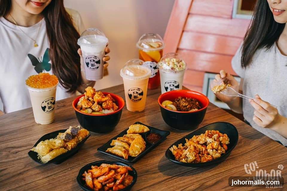 Assortment of Fried Foods and Drinks