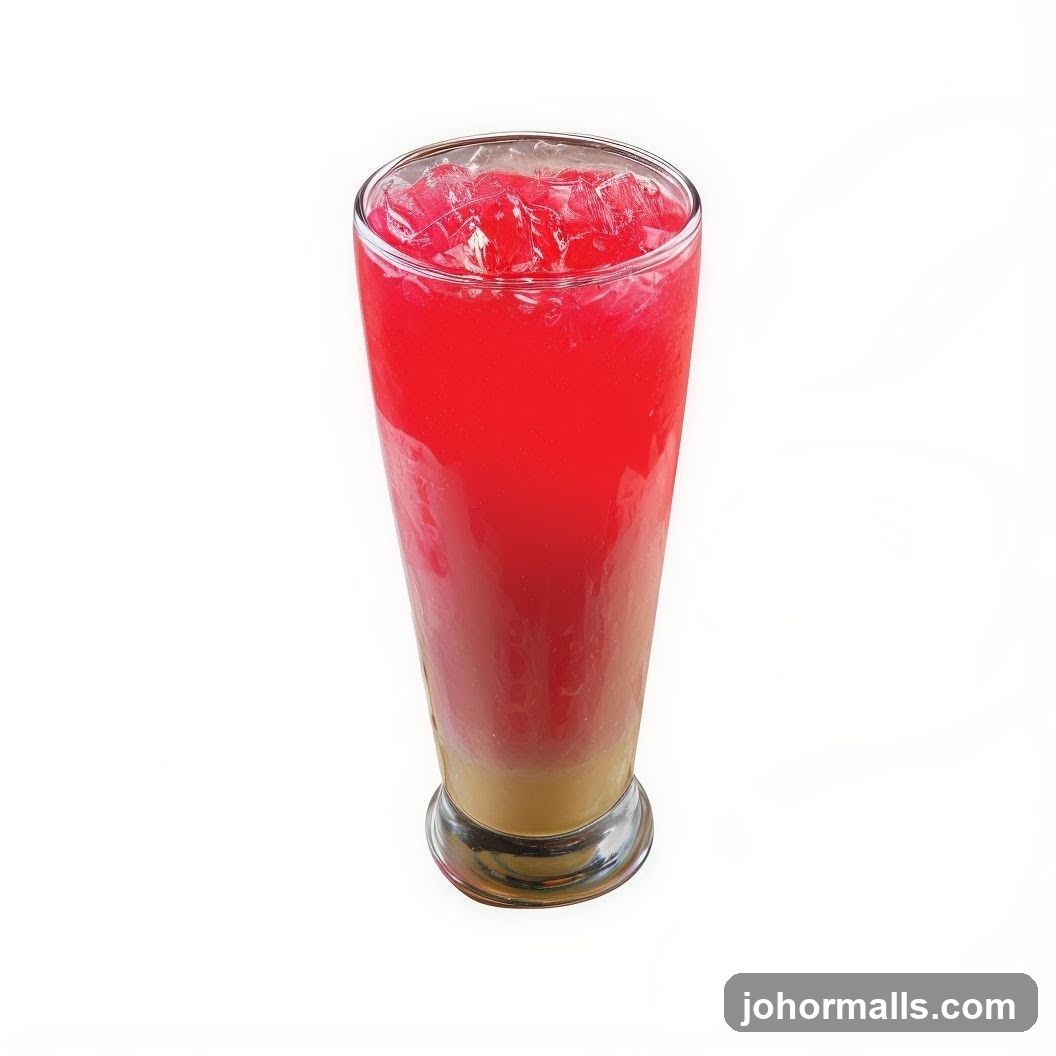 Red Drink with Ice