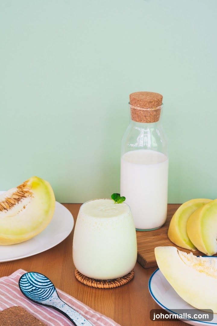 Melon Smoothie and Milk