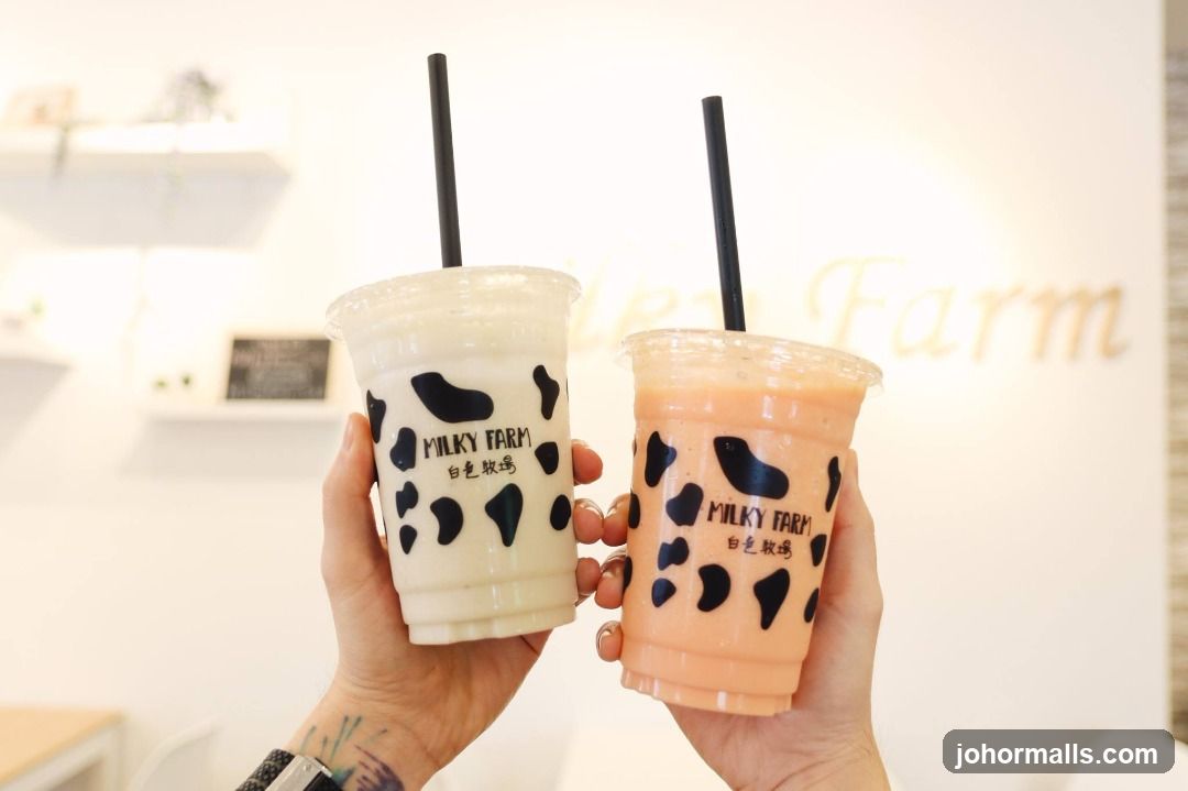 Two Drinks with Cow Print