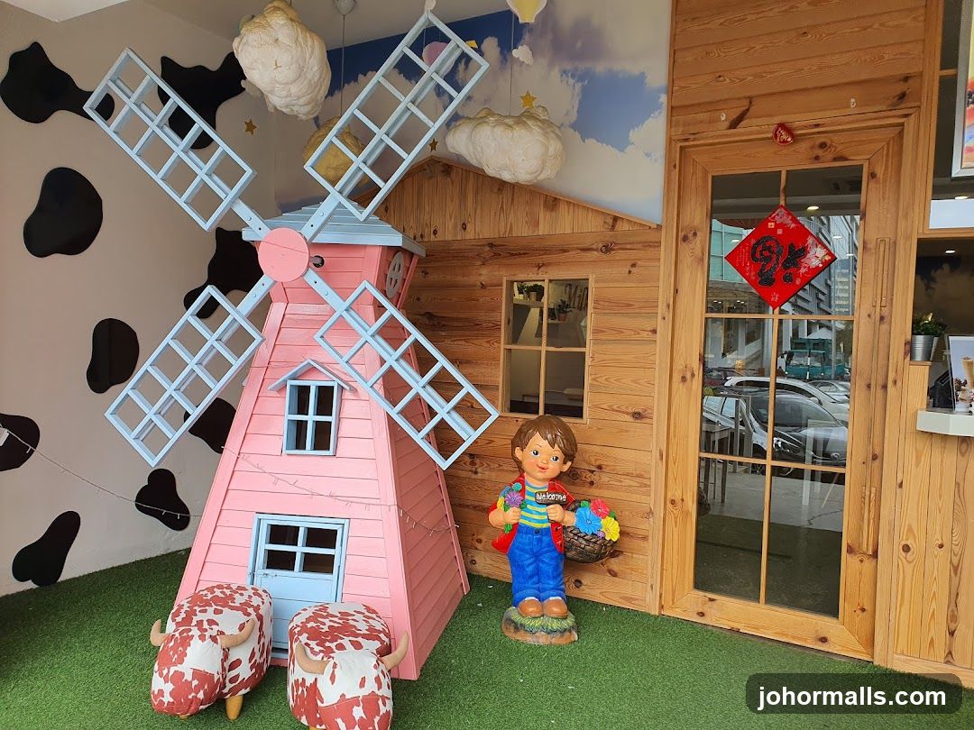 Farm-themed storefront decoration