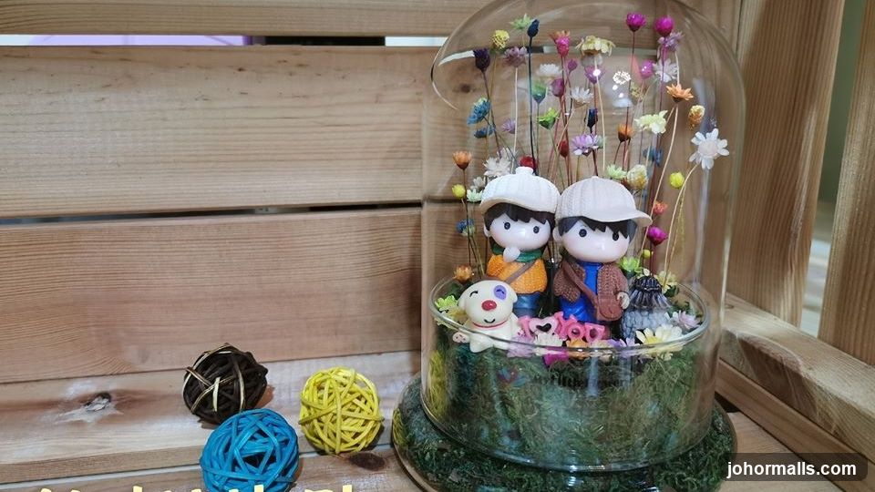 Decorative Terrarium with Figurines