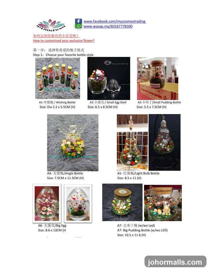 Customized Flower Bottles
