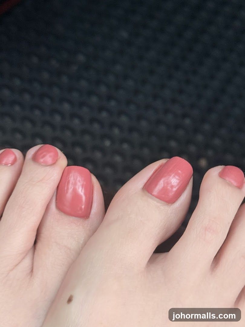 Toes with Pink Nail Polish
