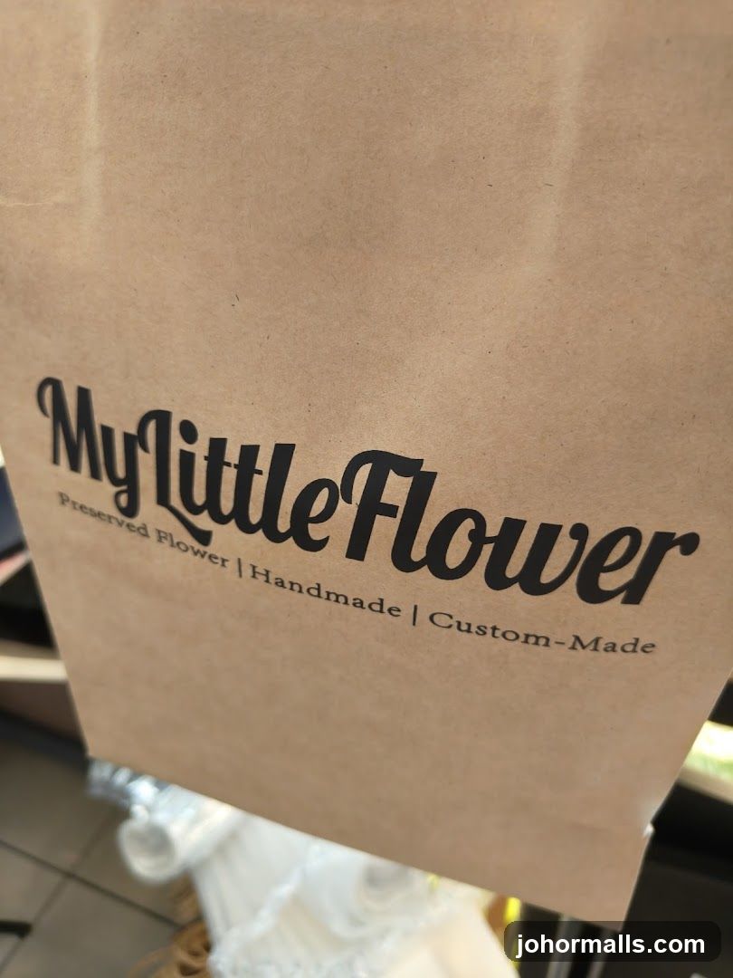 Brown paper bag with logo