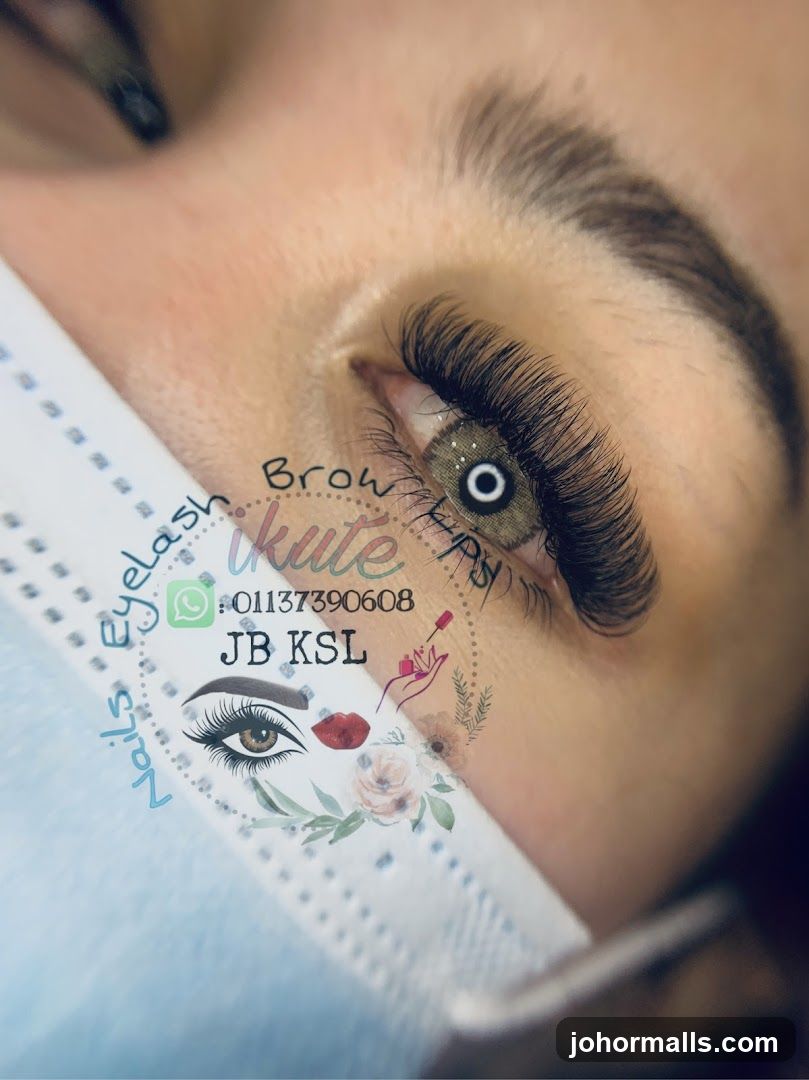 Close-up of Eyelashes and Eyebrows