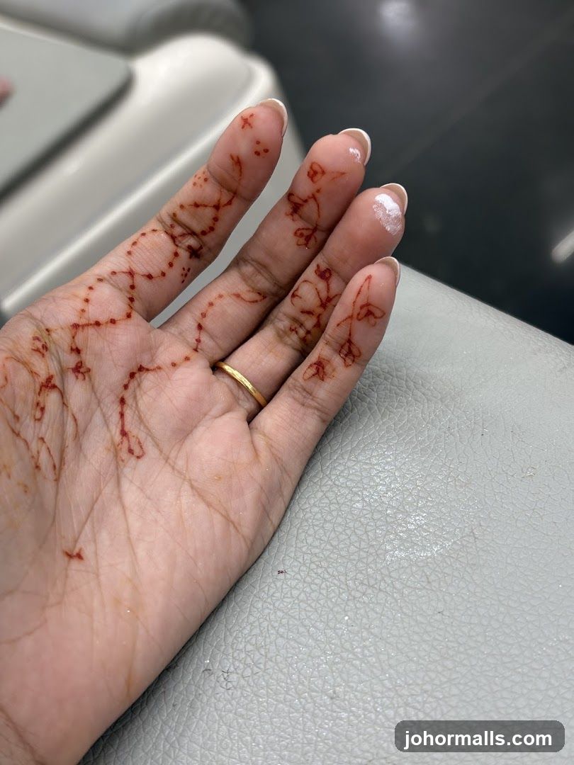 Hand with Henna Design