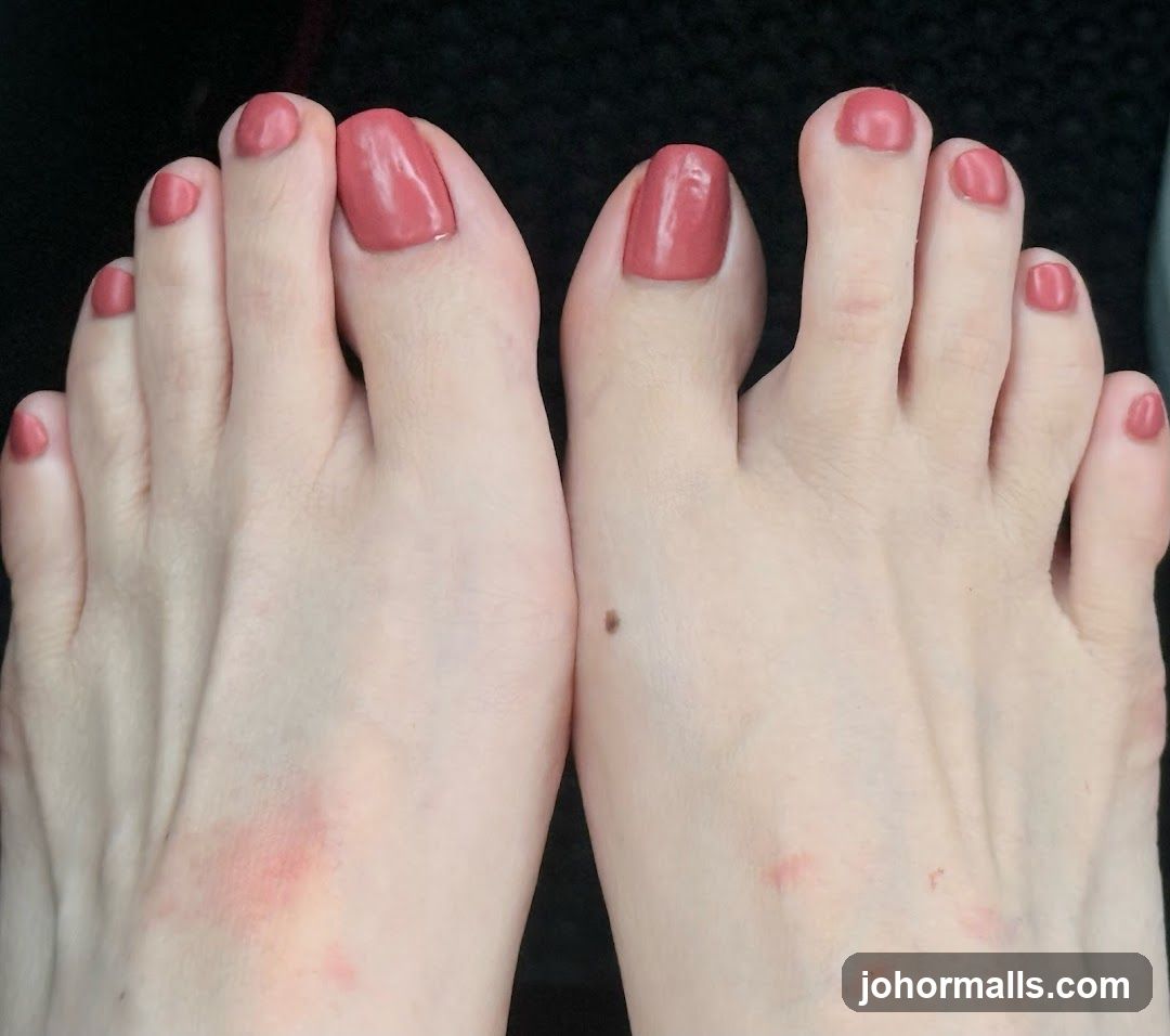 Toes with Nail Polish