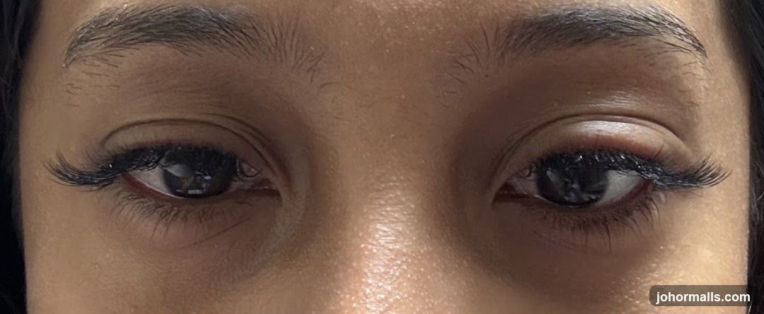 Close-up of Eyes with Eyelash Extensions