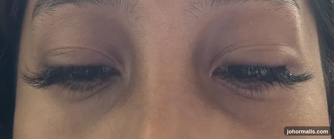 Close-up of Eyes with Eyelash Extensions