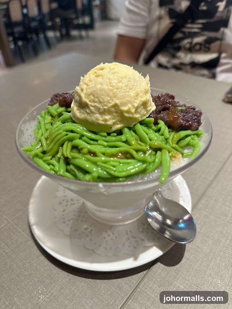 Dessert with Ice Cream and Red Beans