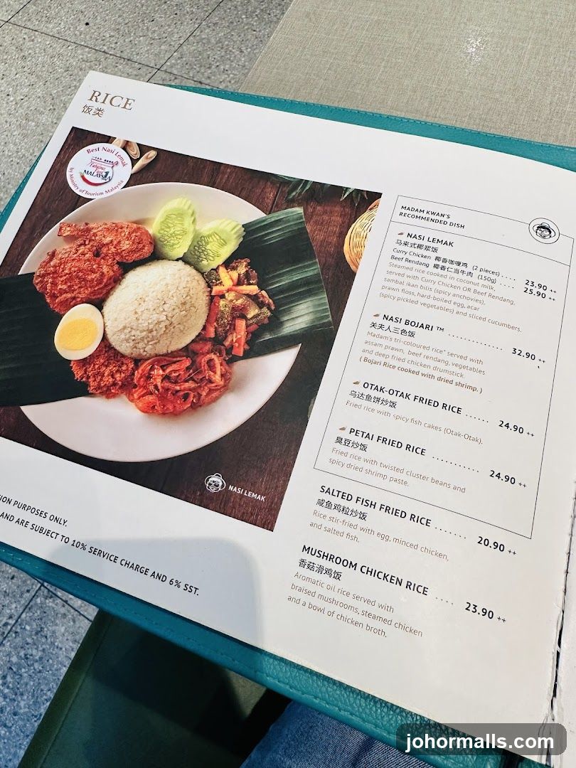 Madam Kwan's Recommended Dish