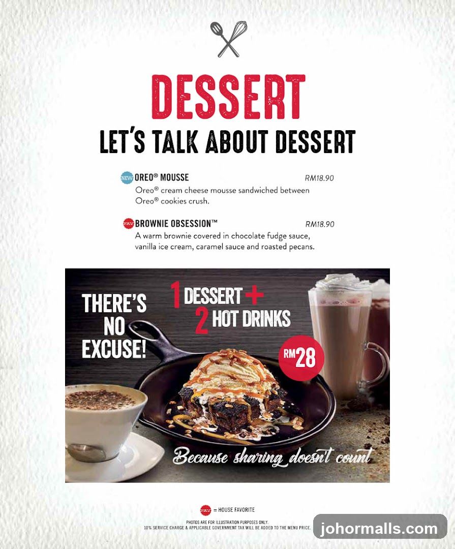 Dessert Menu