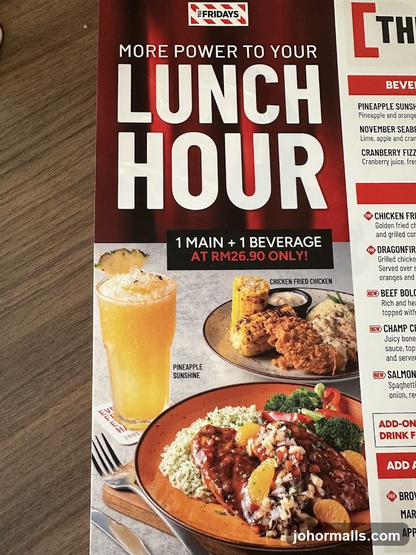 TGI Fridays Lunch Hour Promotion