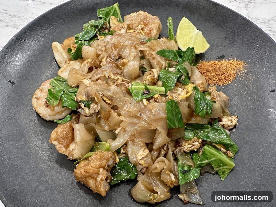 Pad See Ew with Shrimp