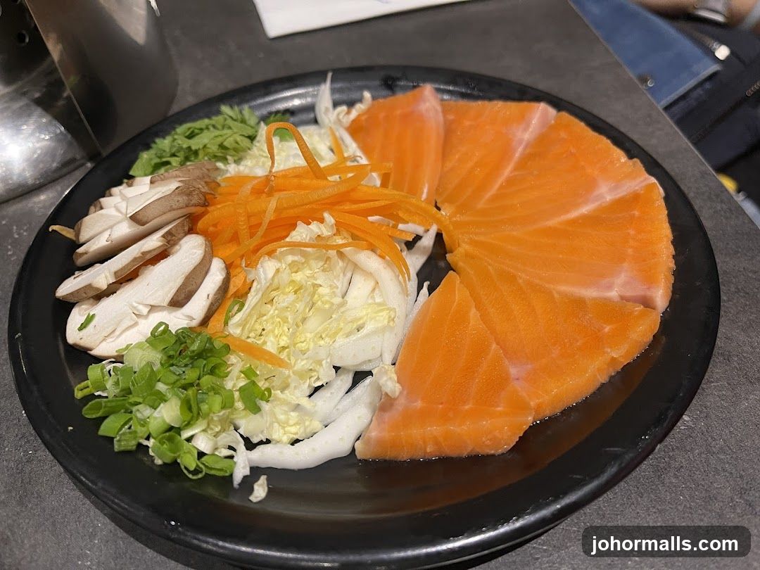 Salmon and Vegetable Platter