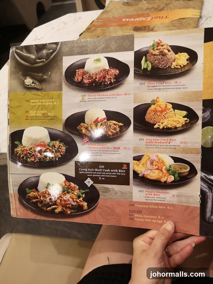 Thai Express Menu