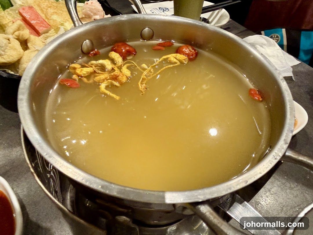 Hot Pot Broth with Ingredients