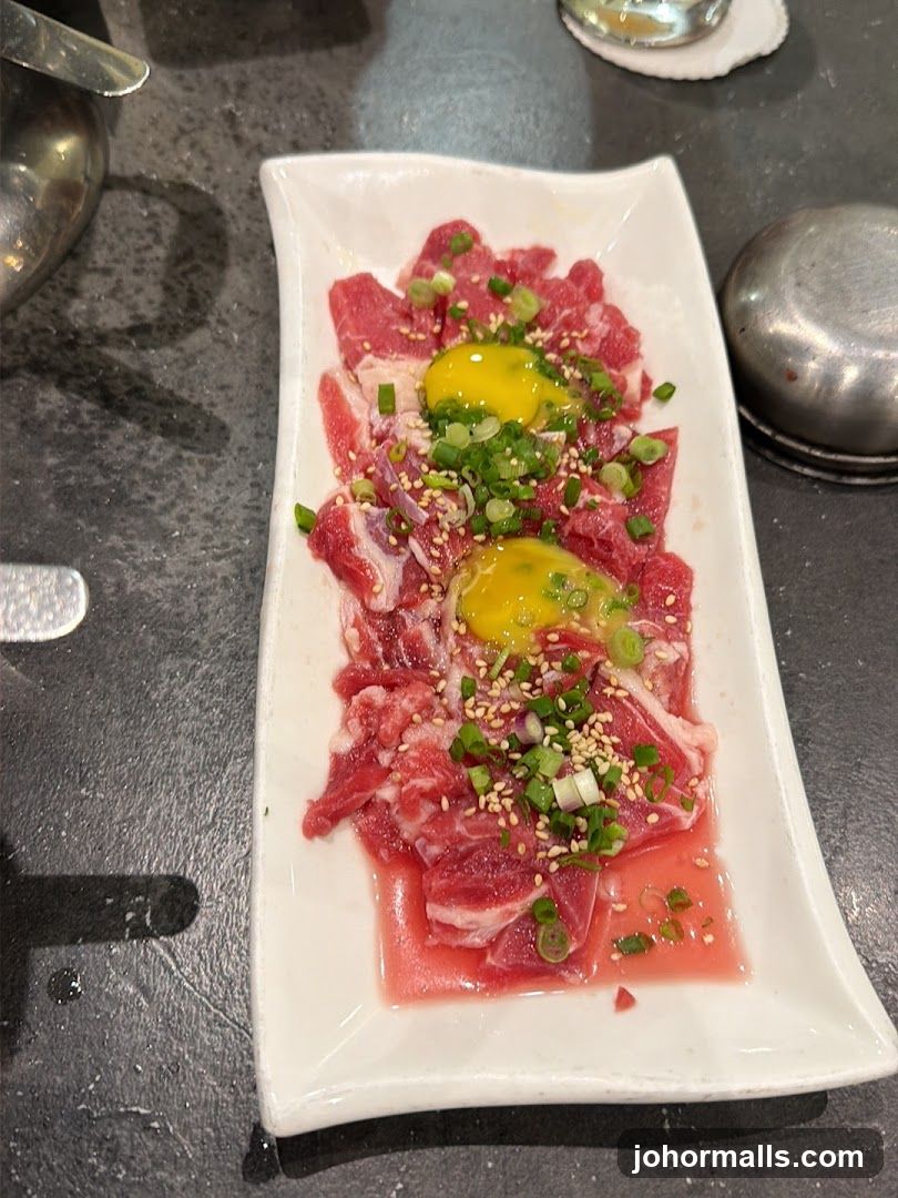 Raw Beef with Egg Yolk