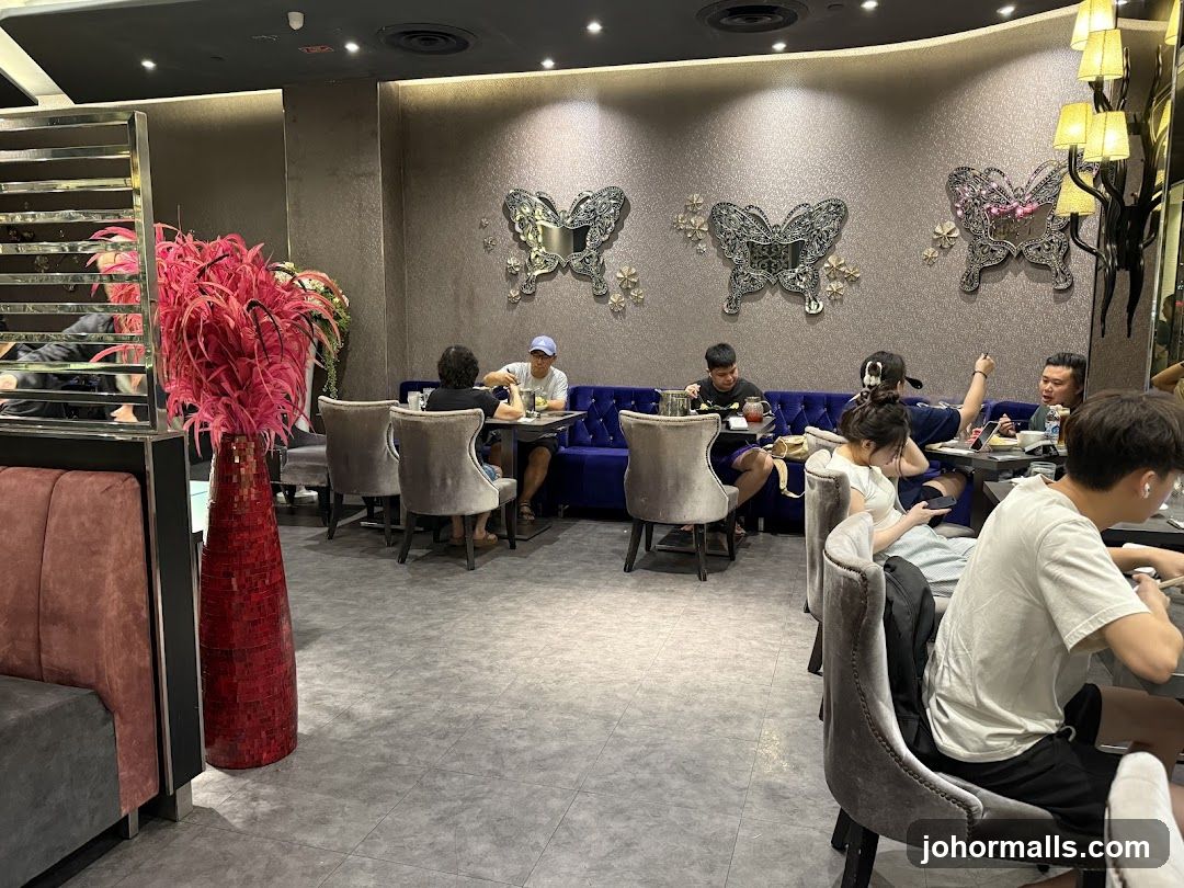 Restaurant Interior with Patrons