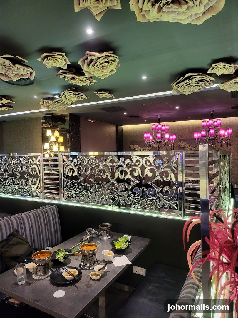 Restaurant Interior with Rose Decorations