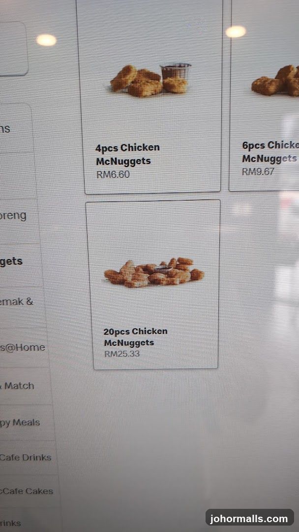 Chicken McNuggets Menu