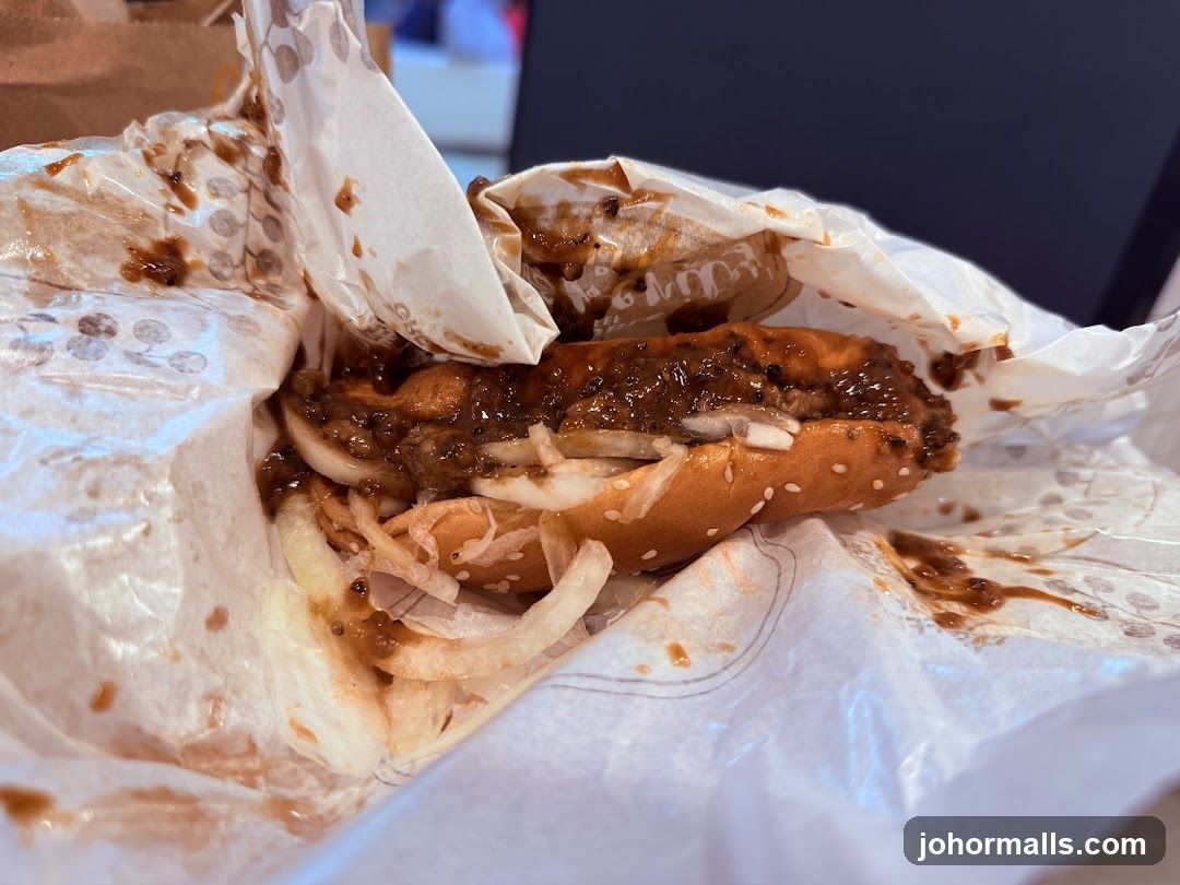 Burger with Sauce and Onions