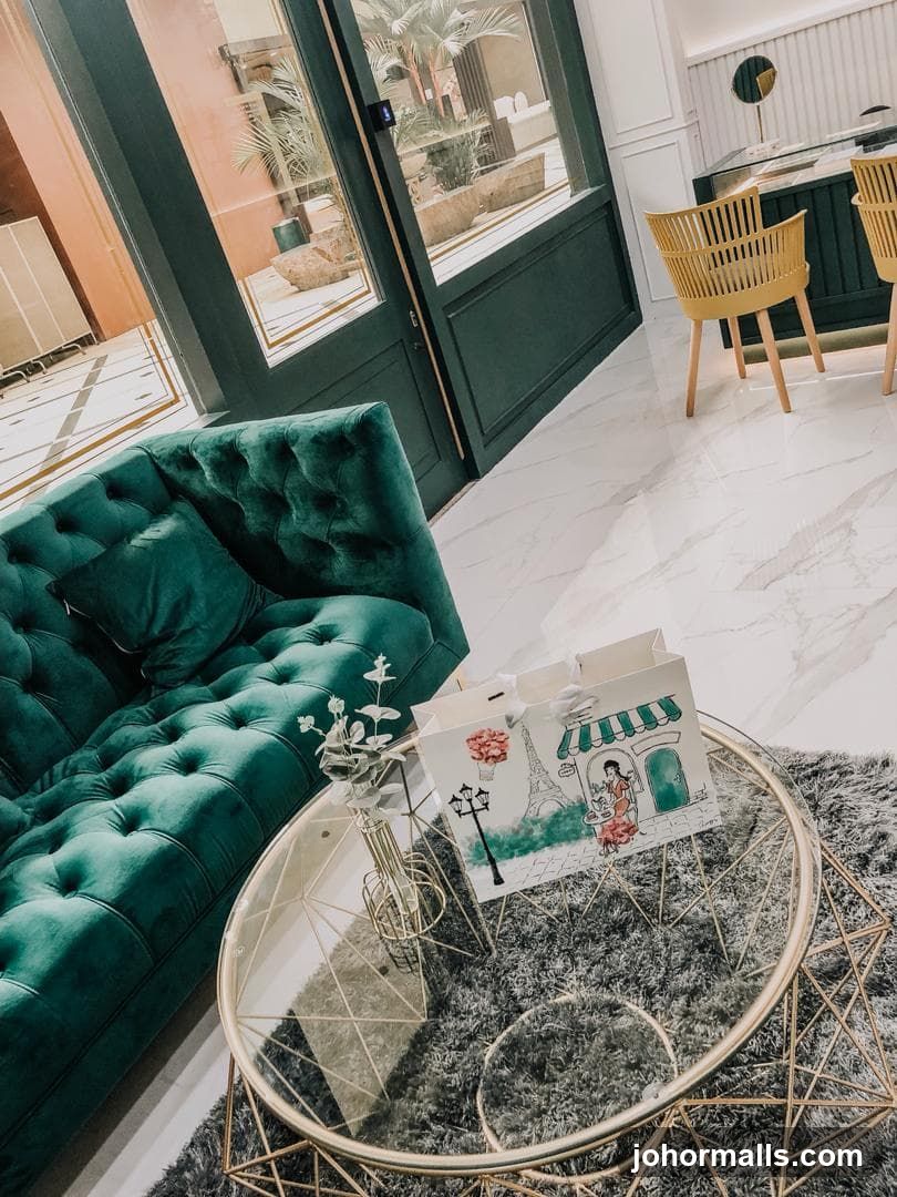 Elegant Interior with Parisian Themed Shopping Bag