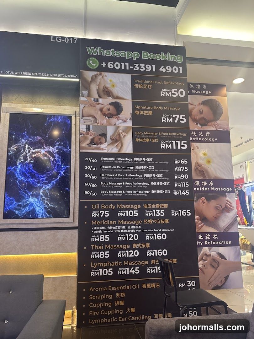 Lotus Wellness Spa Menu