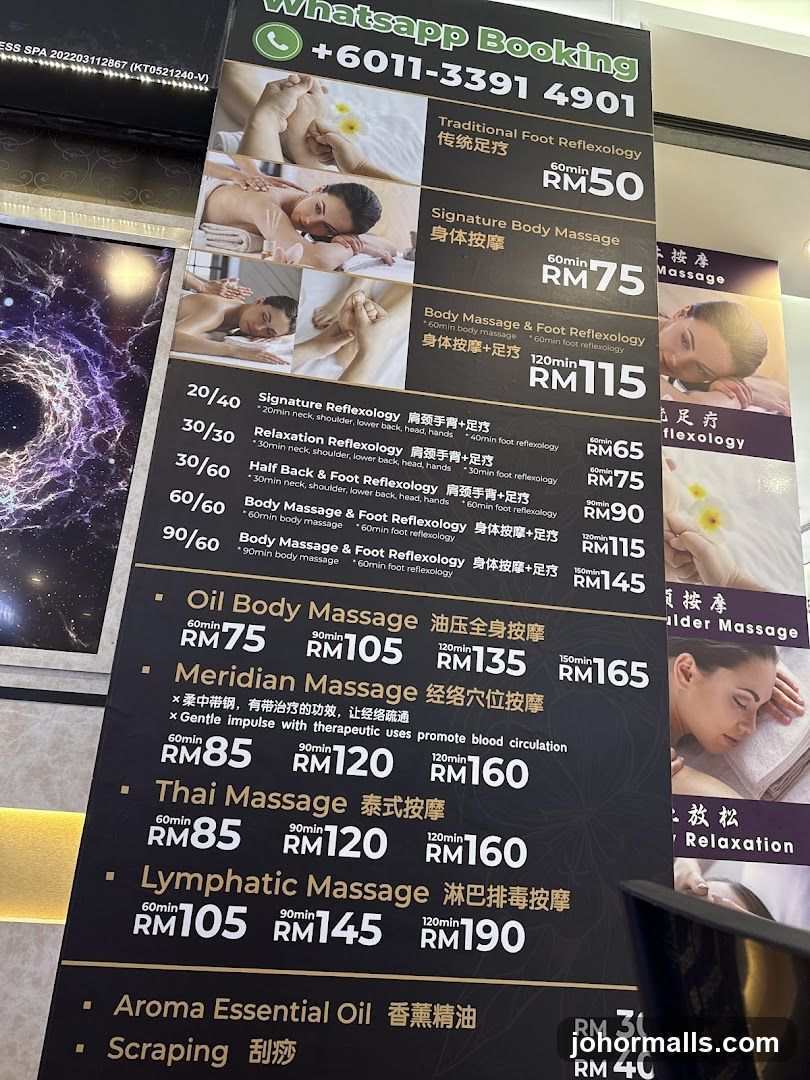 Spa Menu