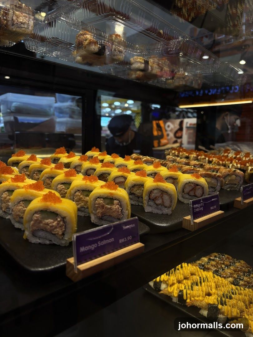 Sushi Display in Storefront