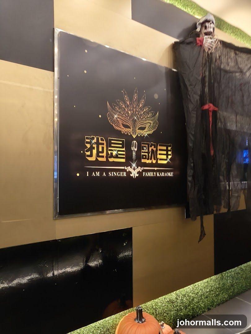 Karaoke Signage with Halloween Decor