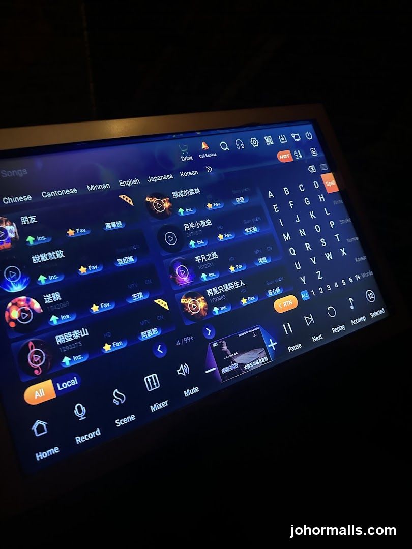 KTV Screen Interface