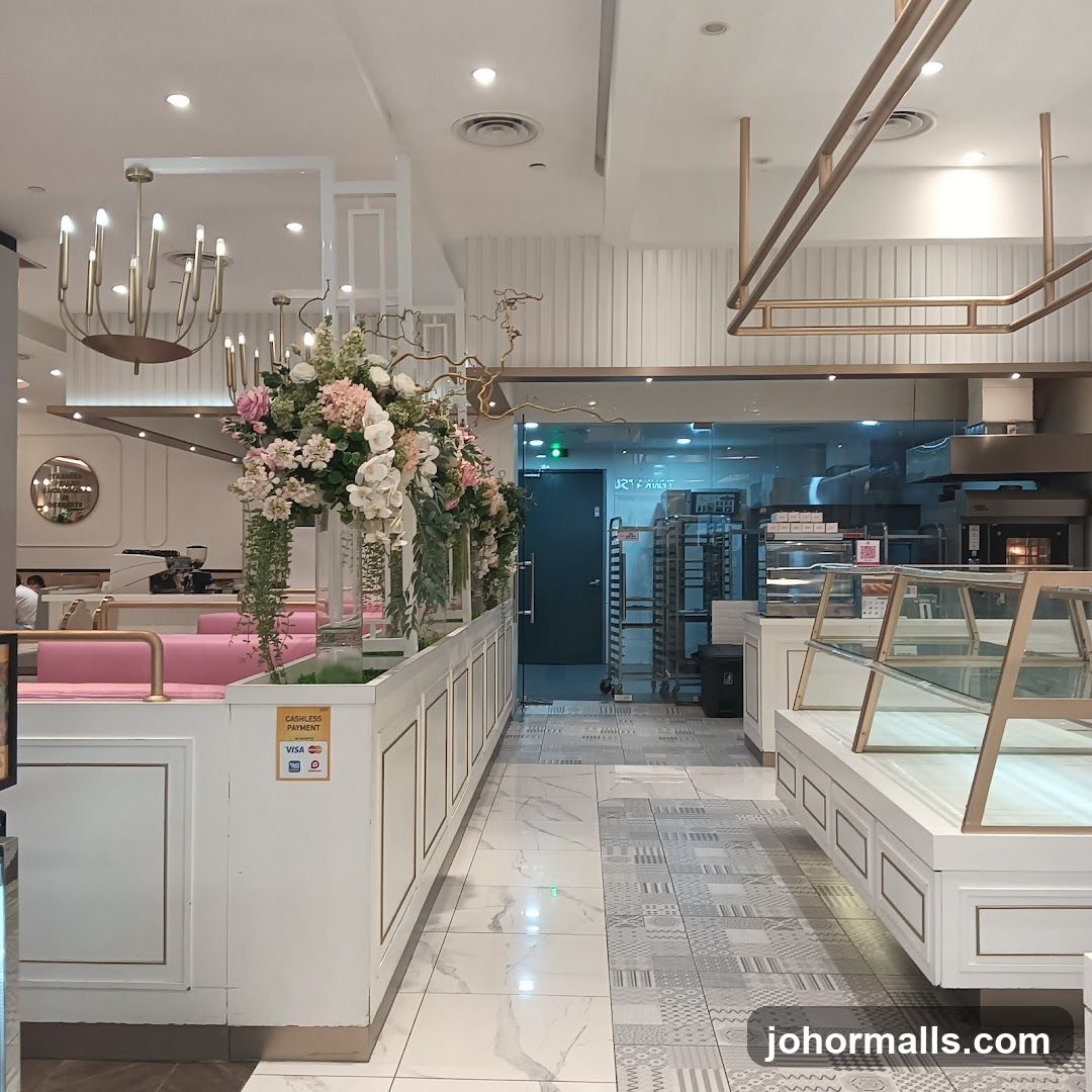 Interior of a bakery or café