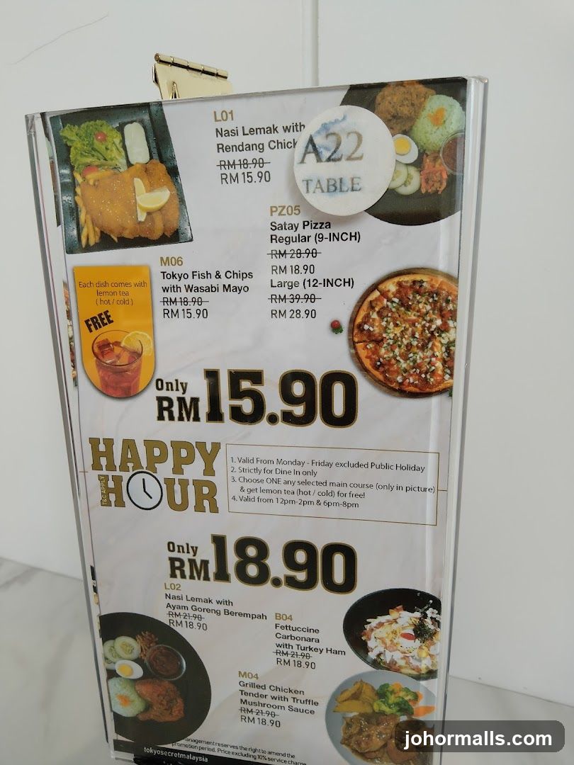 Happy Hour Menu Board