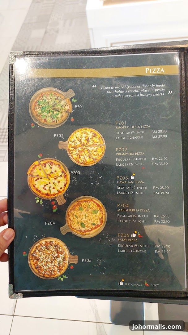 Pizza Menu