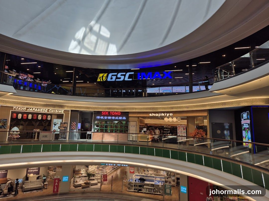 Mall Interior with Shops and Cinema