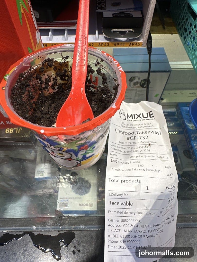 Mixue Grabfood Receipt