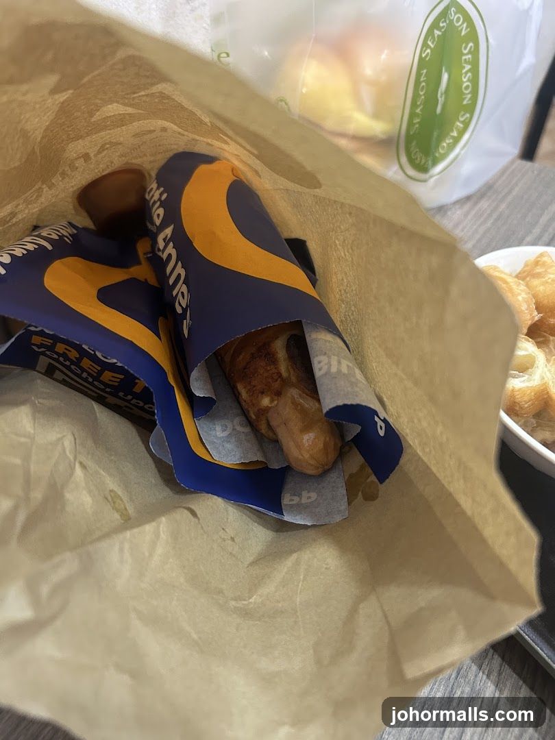 Food in a paper bag