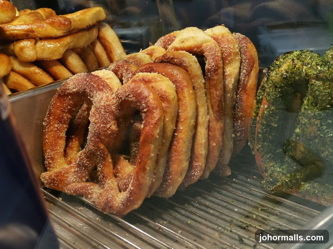 Pretzels in a Display Case
