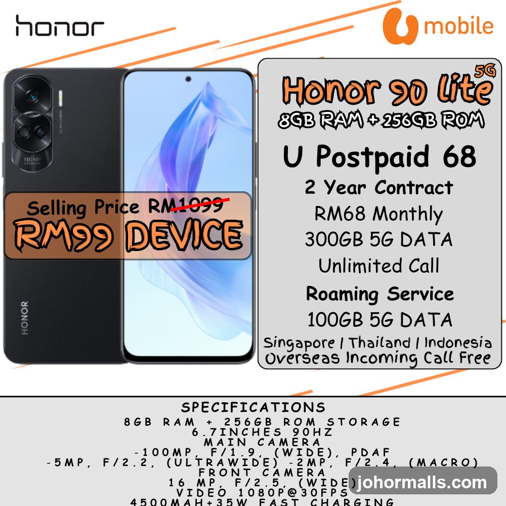 Honor 90 Lite U Postpaid 68 Offer