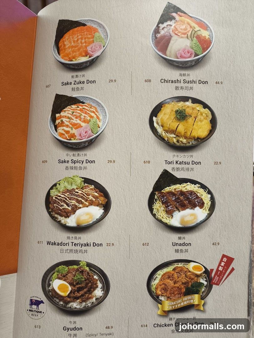 Donburi Menu