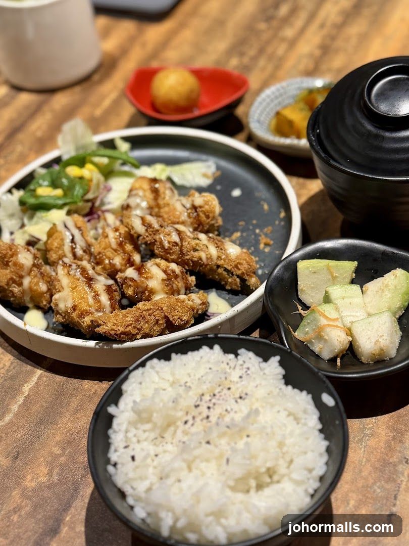 Fried Chicken with Rice and Sides