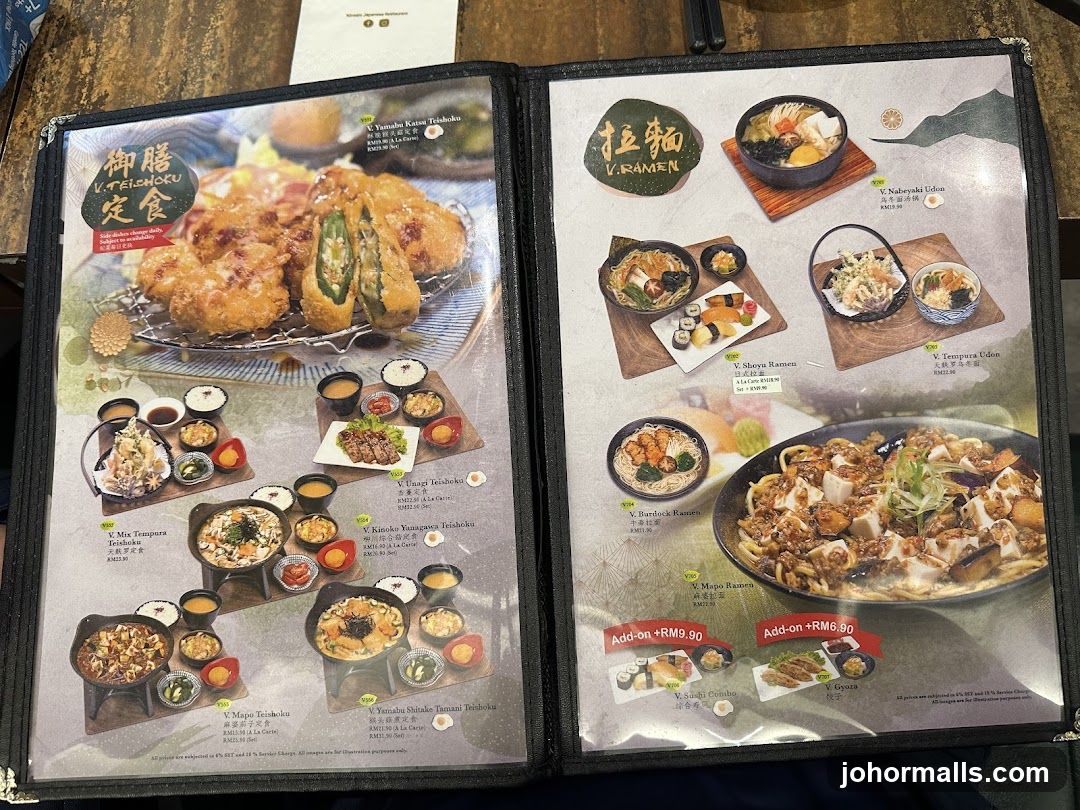 Japanese Restaurant Menu