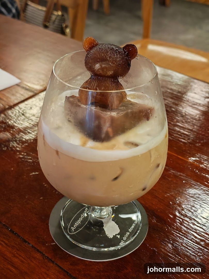 Iced Coffee with Bear-Shaped Ice