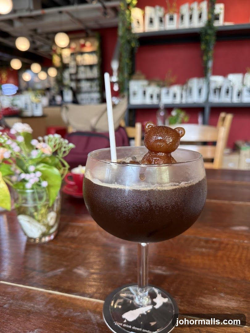 Iced Coffee with Bear-Shaped Ice