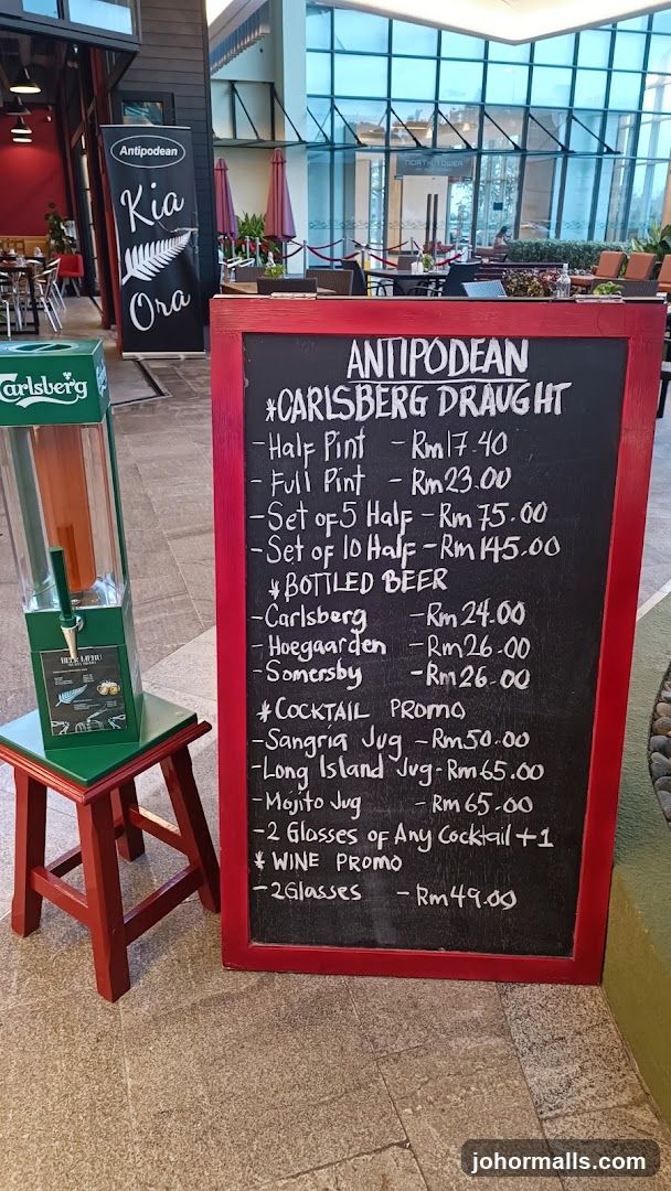 Antipodean Menu