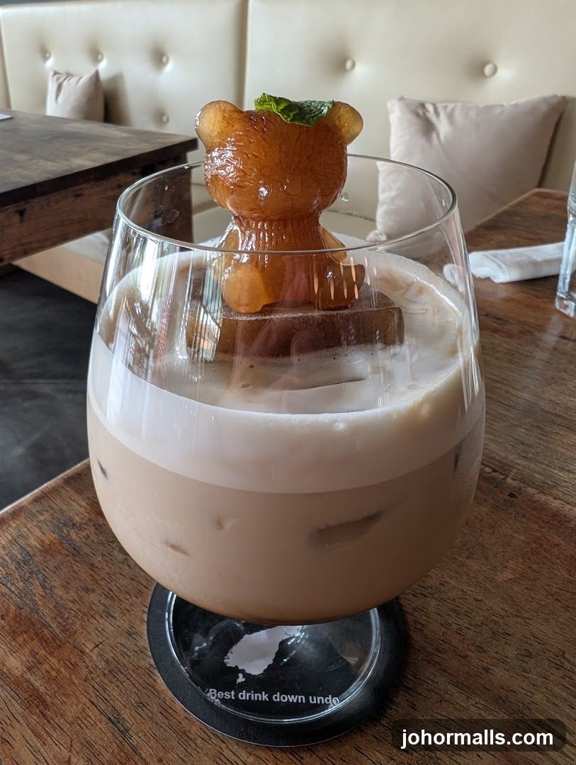 Iced Coffee with Bear-Shaped Ice