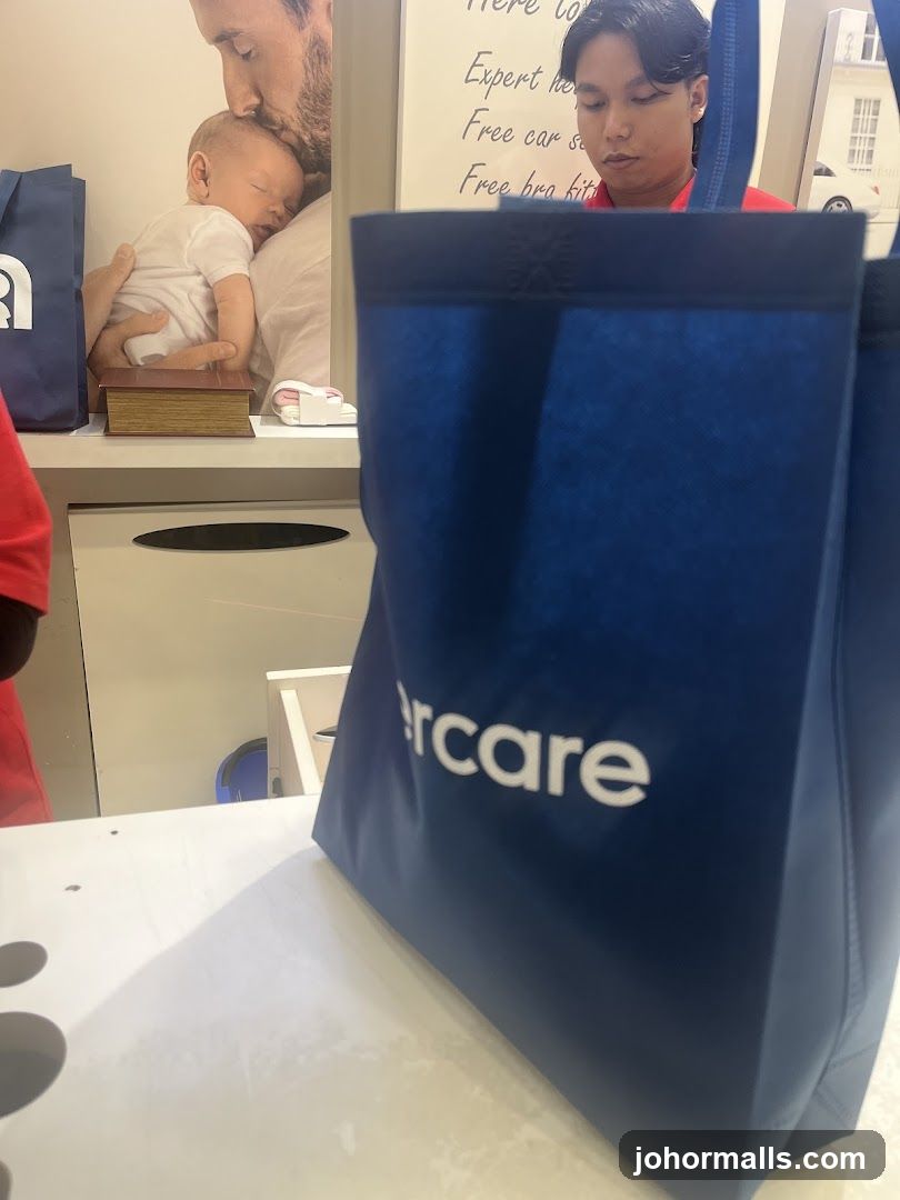 Blue Tote Bag with "ercare" Logo